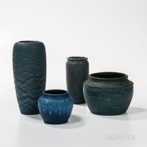 Four Hampshire Pottery Vases