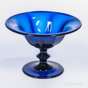 Cobalt Blue Pittsburgh Glass Compote