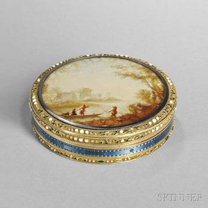 Russian Gold and Enamel Snuff Box