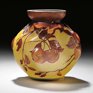Galle Mold-blown Plum Vase