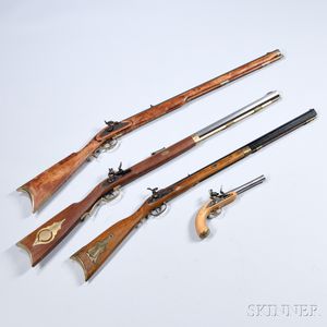 Four Reproduction Muzzle-loading Guns