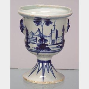 Blue and White Delftware Flower Vase