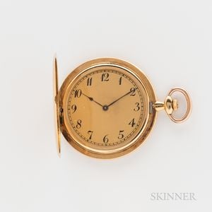 Swiss Ultra-thin 18kt Gold Hunter-case Watch