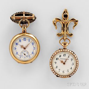 Two Jewel-set Ladies' Watches
