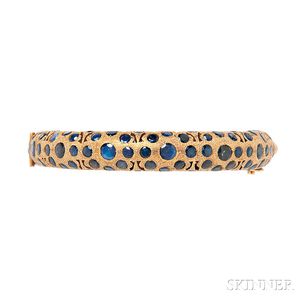 14kt Gold and Sapphire Bracelet