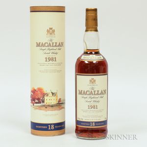 Macallan 18 Years Old 1981, 1 750ml bottle (ot)