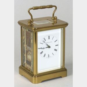 Swiss Brass and Glass Carriage Clock