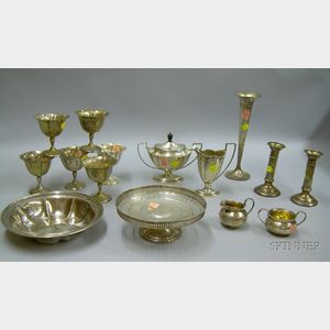 Fifteen Assorted Sterling Silver Table Items