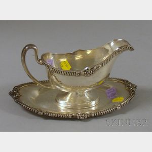 Silver Plated Gravy Boat with Undertray.
