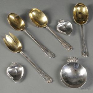 Seven Pieces of Tiffany & Co. Sterling Silver Tableware