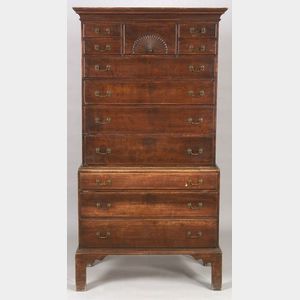 Chippendale Maple Carved Chest-on-Chest