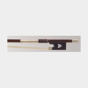 French Silver Mounted Violin Bow, C.N. Bazin