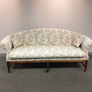 Federal-style Upholstered Mahogany Sofa