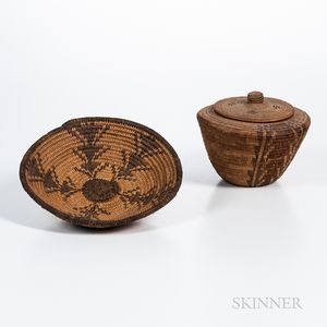 Two California Basketry Bowls