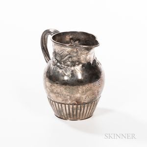 Repousse Coin Silver Presentation Pitcher