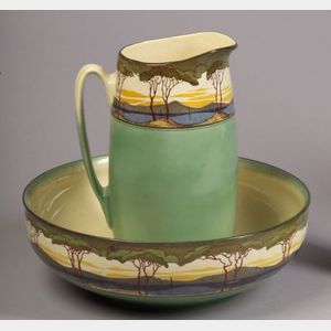Royal Doulton Earthenware Pitcher and Wash Bowl