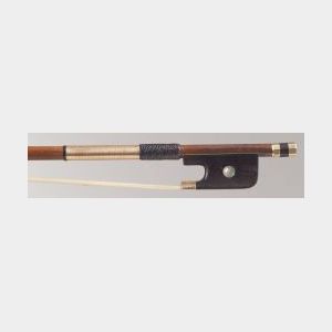 Gold Mounted Violoncello Bow, Probably Mirecourt, c. 1920