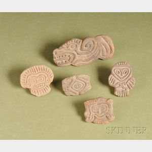 Five Pre-Columbian Pottery Seals