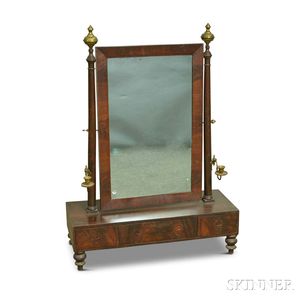 Classical Mahogany Veneer Dressing Mirror