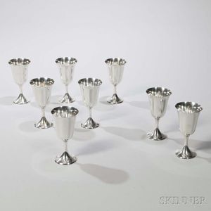 Eight Gorham Sterling Silver Goblets