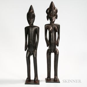 Pair of Male and Female Senufo Figures