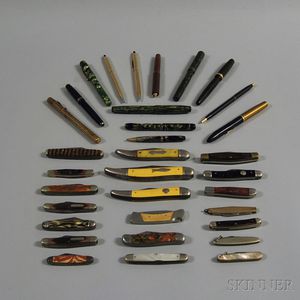 Collection of Penknives and Fountain Pens