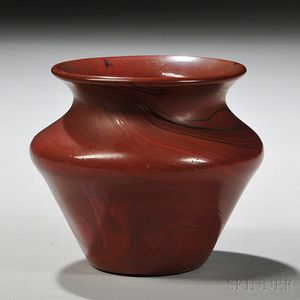 Rare Tiffany Red Agata Vase