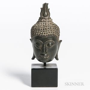 Sukhothai-style Bronze Buddha Head