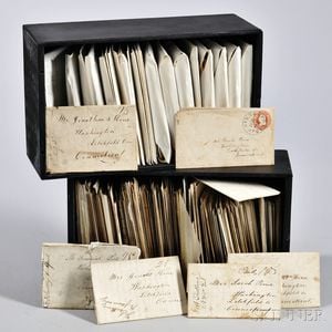 Letters and Covers, 19th Century American, Two Boxes.