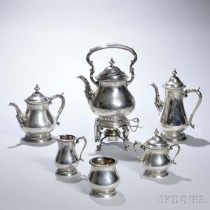 Six-piece Shreve & Co. Sterling Silver Tea and Coffee Service