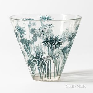 Rene Lalique (1860-1945) "Bluets" Glass Vase