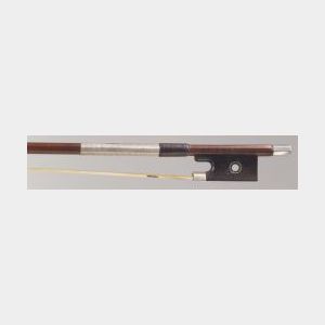 Silver Mounted Violin Bow, Probably Mirecourt