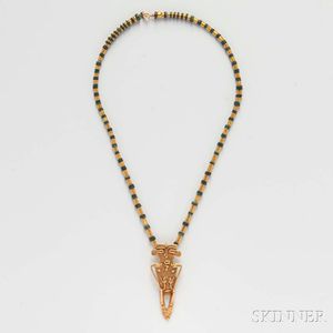 Muisca Gold Figure on Necklace