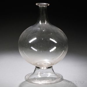 Colorless Blown Glass Lace-maker's Lamp