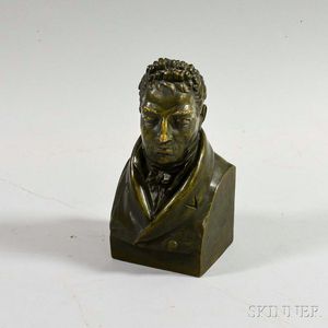 Patinated Bronze Bust of a Gentleman