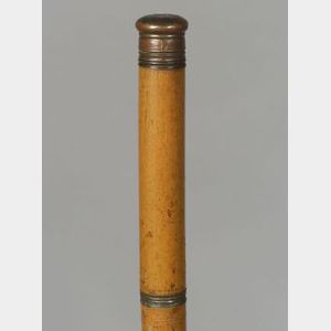 Victorian Fruitwood &#34;Tippler&#39;s&#34; Walking Stick