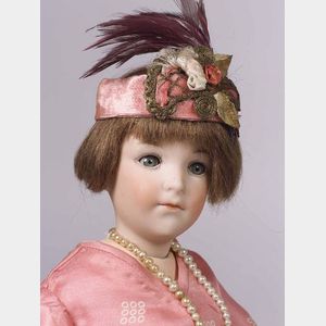 AM 401 Bisque Character Lady Doll