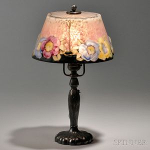 Pairpoint Boudoir Lamp Base and Attributed Shade