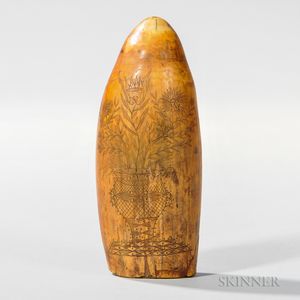 Small Scrimshaw Whale's Tooth