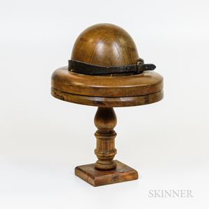 Wood Hat Mold on Stand
