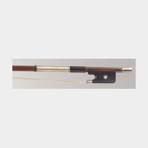 French Silver Mounted Violin Bow, Charles Peccatte