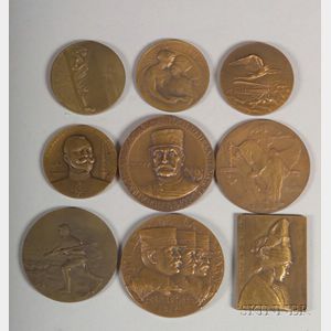 Group of American and European Commemorative Medallions