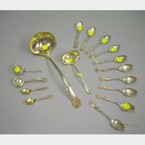 Sixteen Pieces of Assorted Sterling Silver Flatware