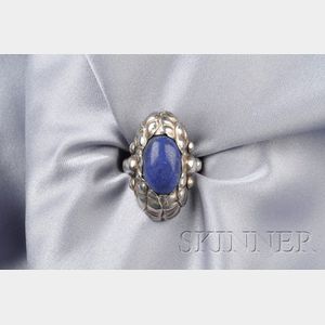 Sterling Silver and Lapis Ring, Georg Jensen