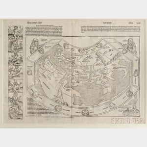 World Map. Hartmann Schedel (1440-1514) Das Ander Alter der Werlt.