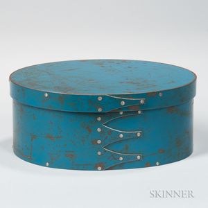 Oval Blue-painted Steel "Shaker" Box