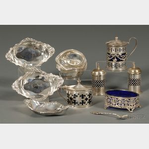 Fifteen Sterling Silver Table Items