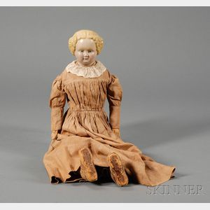 Blonde Composition Shoulder Head Doll