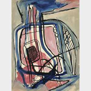 Rolph Scarlett (American, 1891-1984) Three Abstract Works on Paper or Paperboard