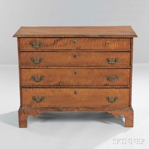 Tiger Maple Chest of Drawers